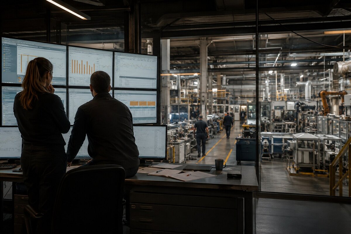 Operations professionals connecting operational signals with an active industrial environment